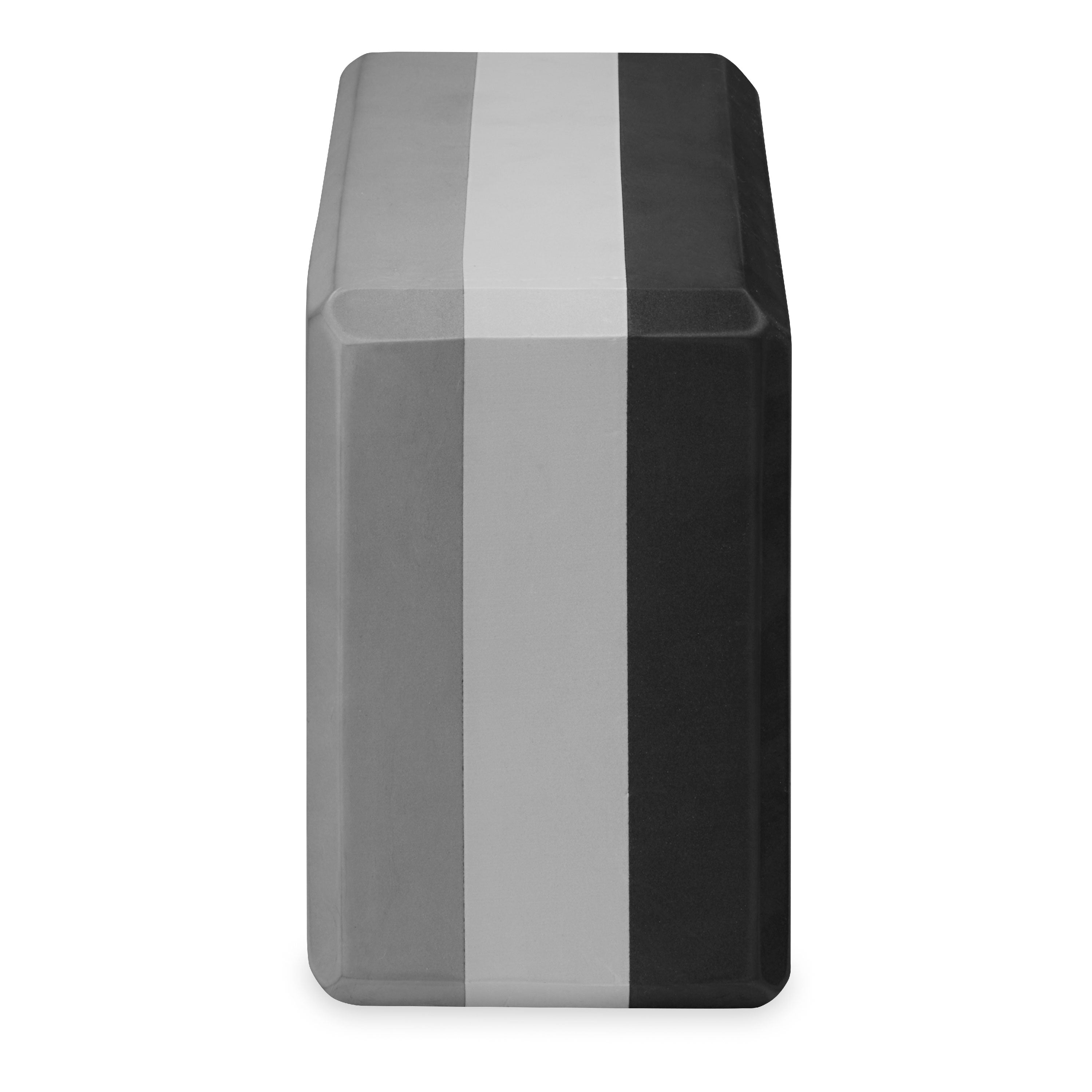 Gaiam Tri-Color Yoga Block Charcoal side